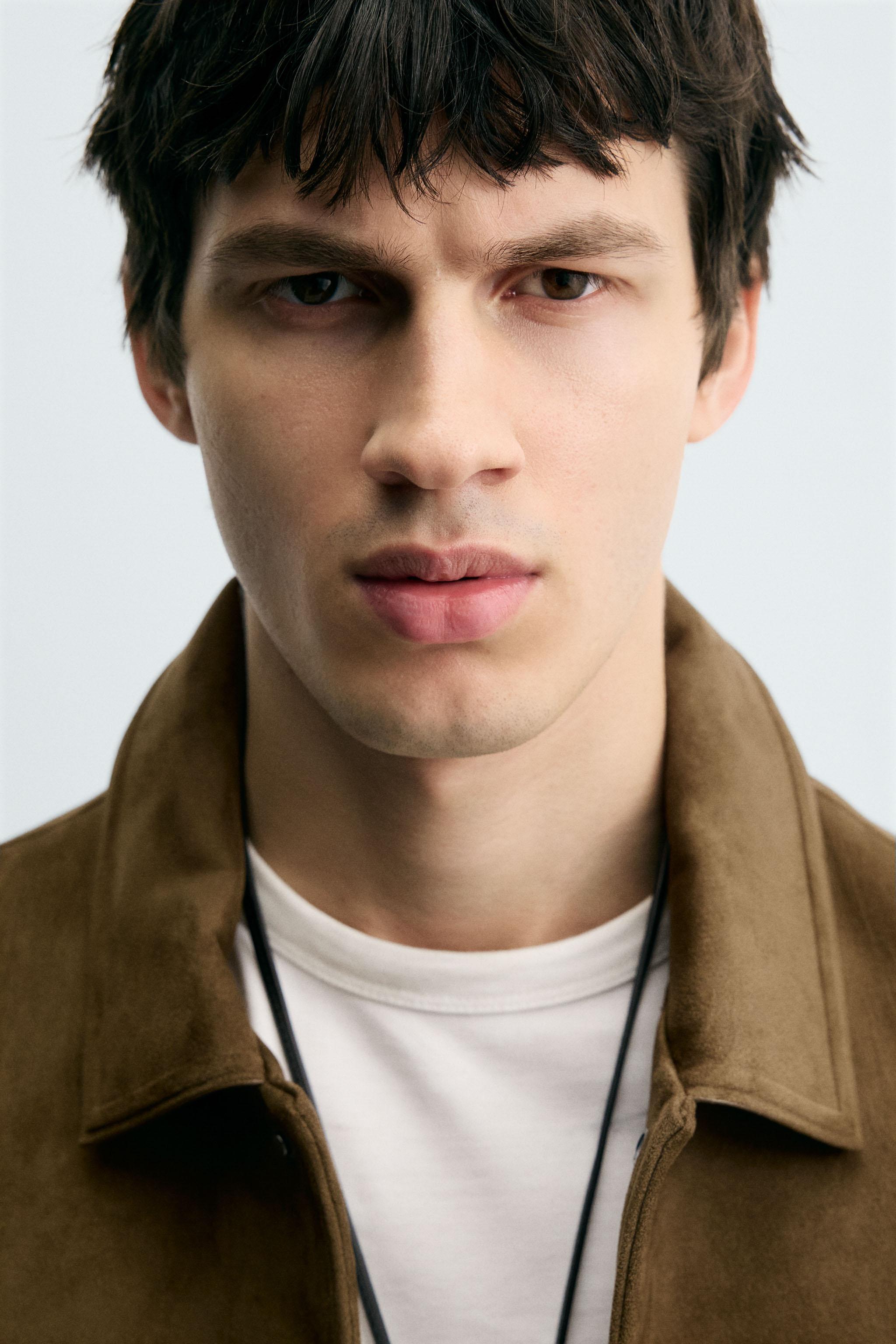 FAUX SUEDE REGULAR FIT JACKET