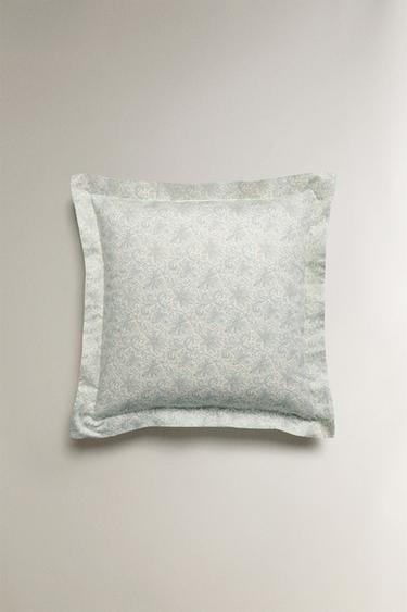 TAIE D’OREILLER SATIN IMPRIMÉ PAISLEY - Bleu de Zara - Image 2