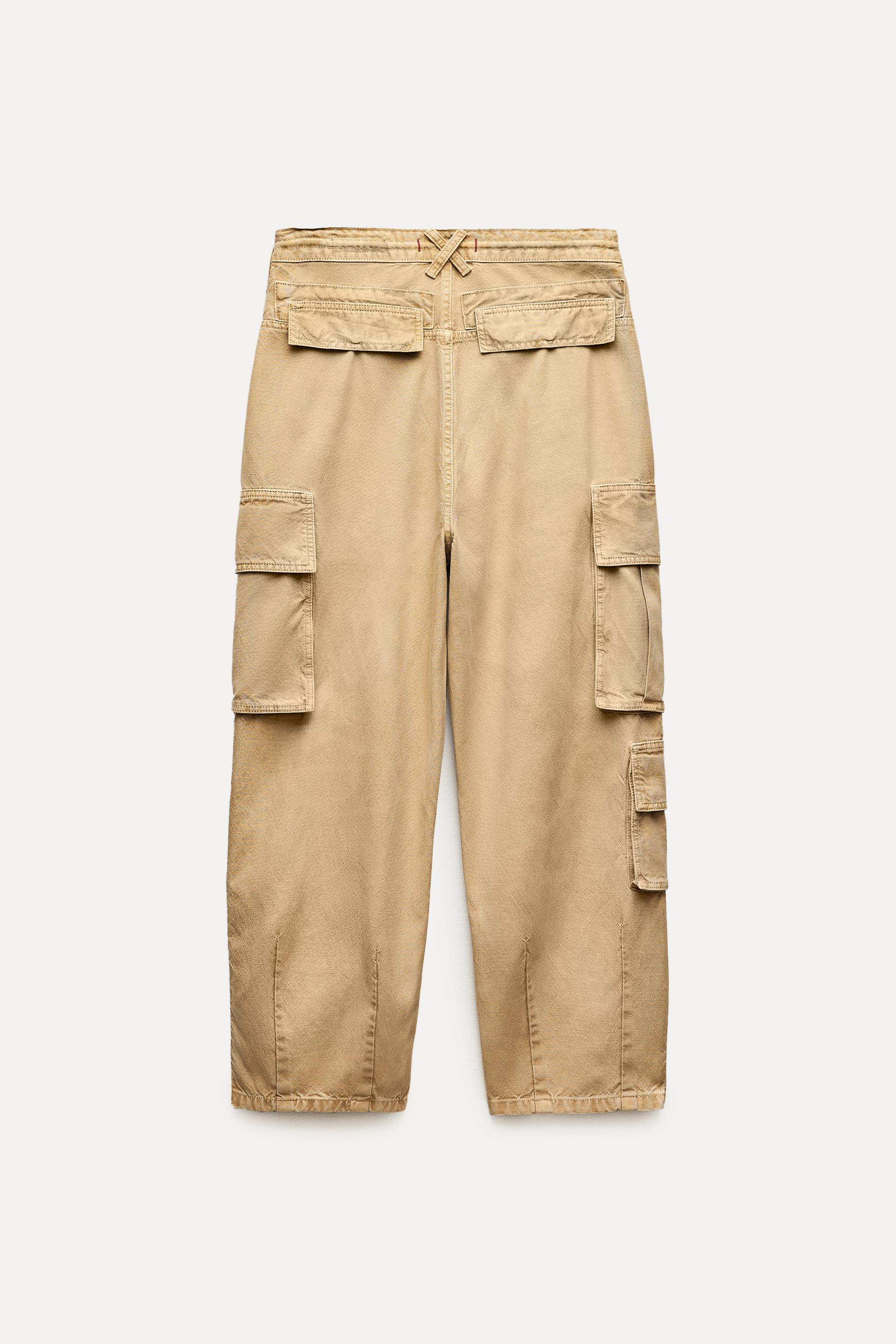 ZW COLLECTION CARGO TROUSERS - camel