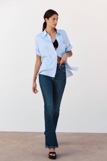 ג'ינס Z1975 FLARE high waist - כחול של Zara