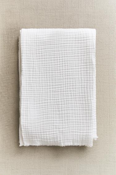COTTON MUSLIN THROW - White by Zara - Image 5