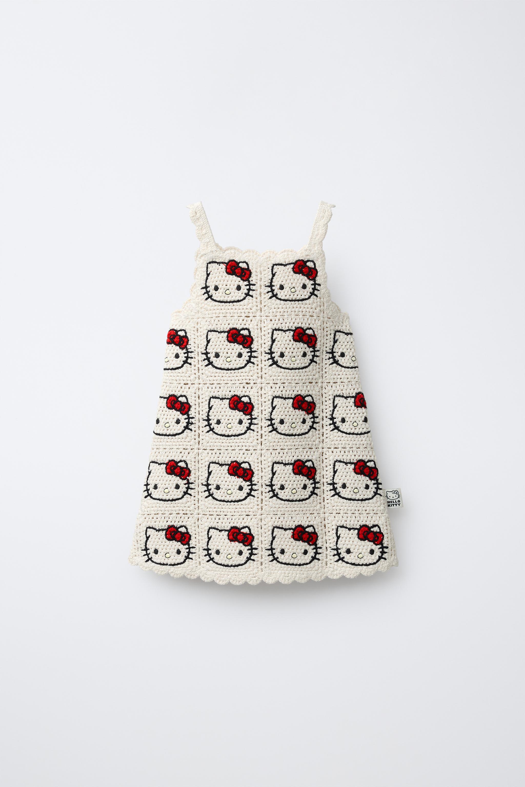 Zara - Hello Kitty Sanrio Knit Dress - Ecru / Black - 5 Years (43,3 Inches) - Kids Zara - Hello Kitty Sanrio Knit Dress - Ecru / Black - 5 Years (43,3 Inches) - Kids