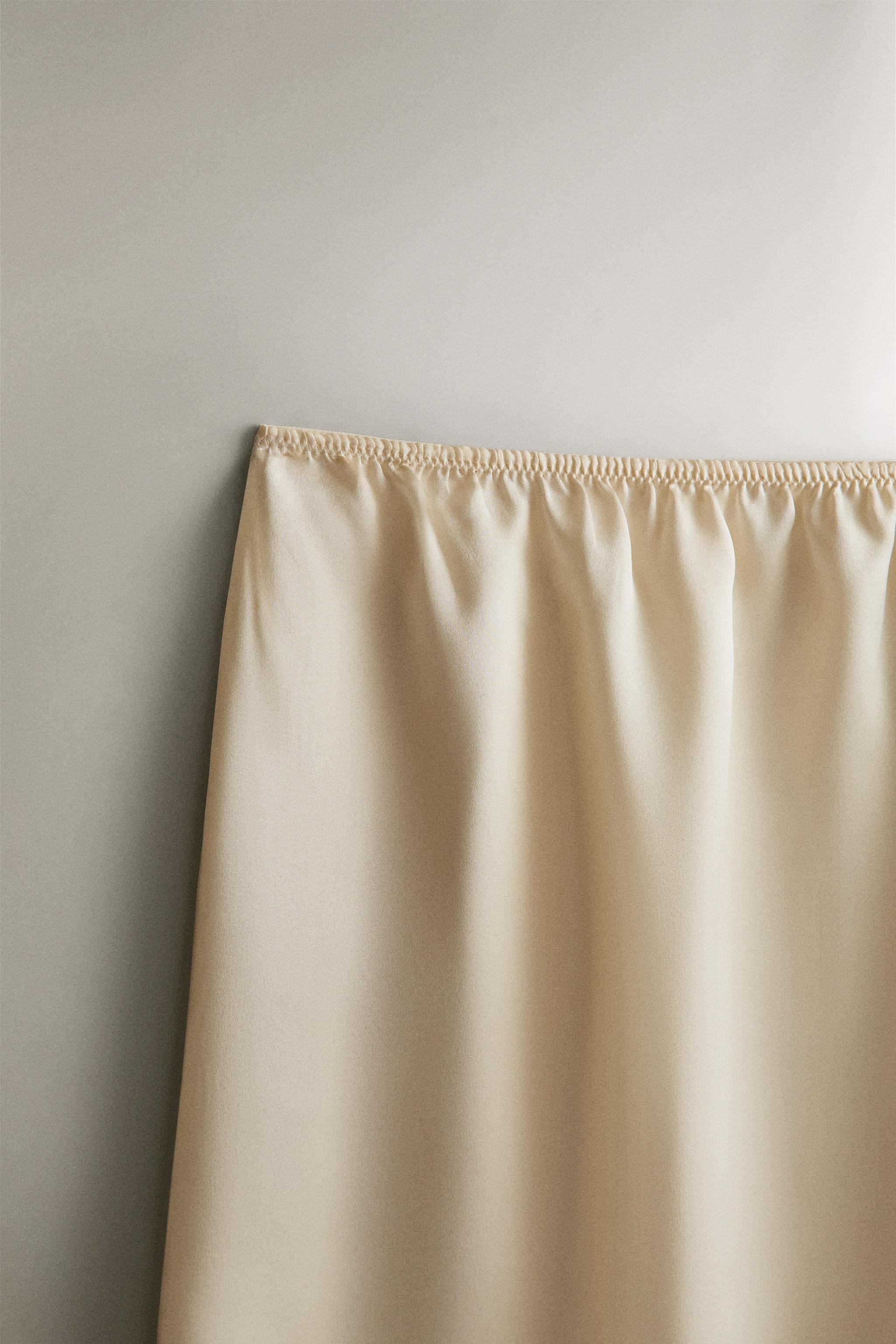 SILK SKIRT — Ecru