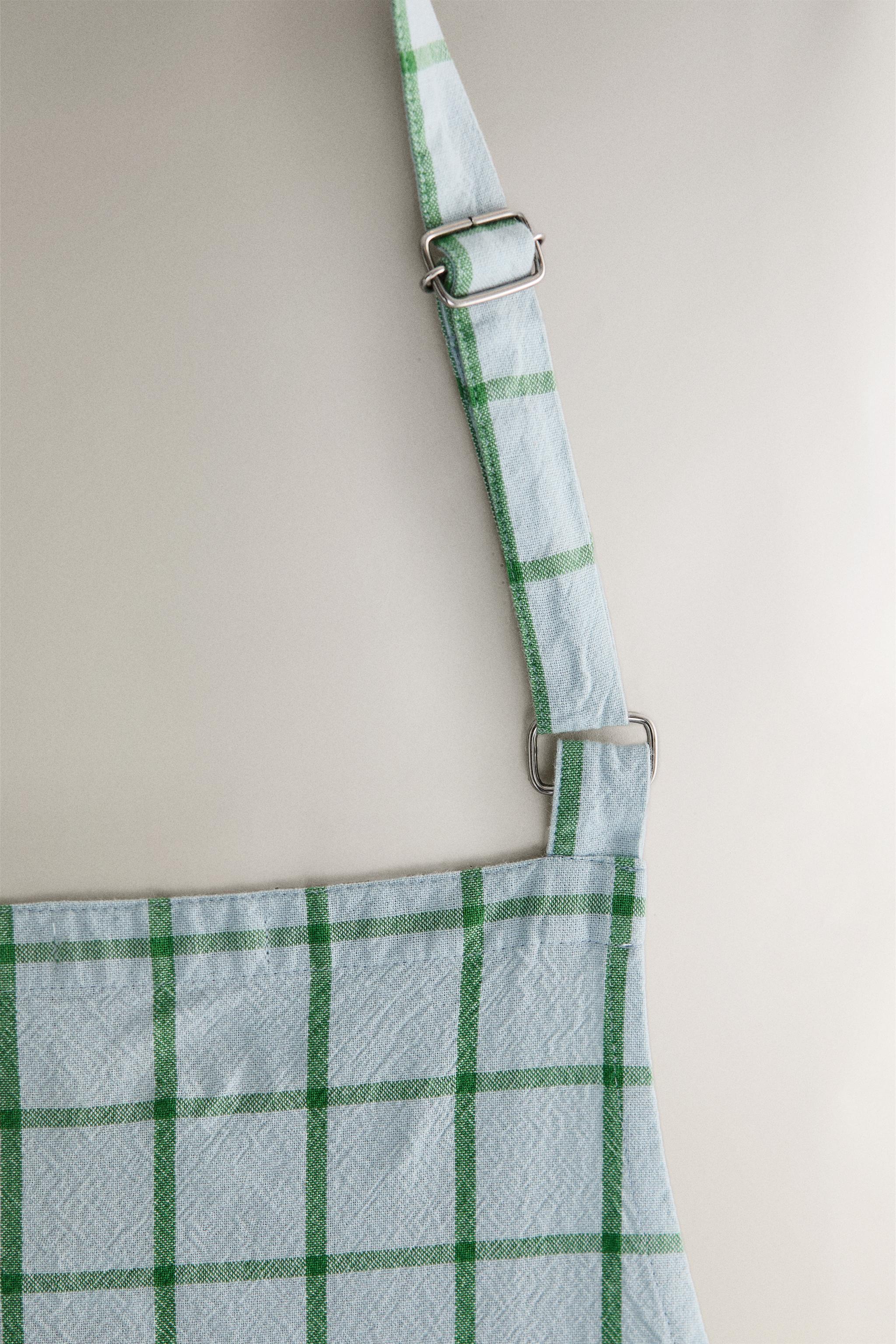 CHECK COTTON APRON