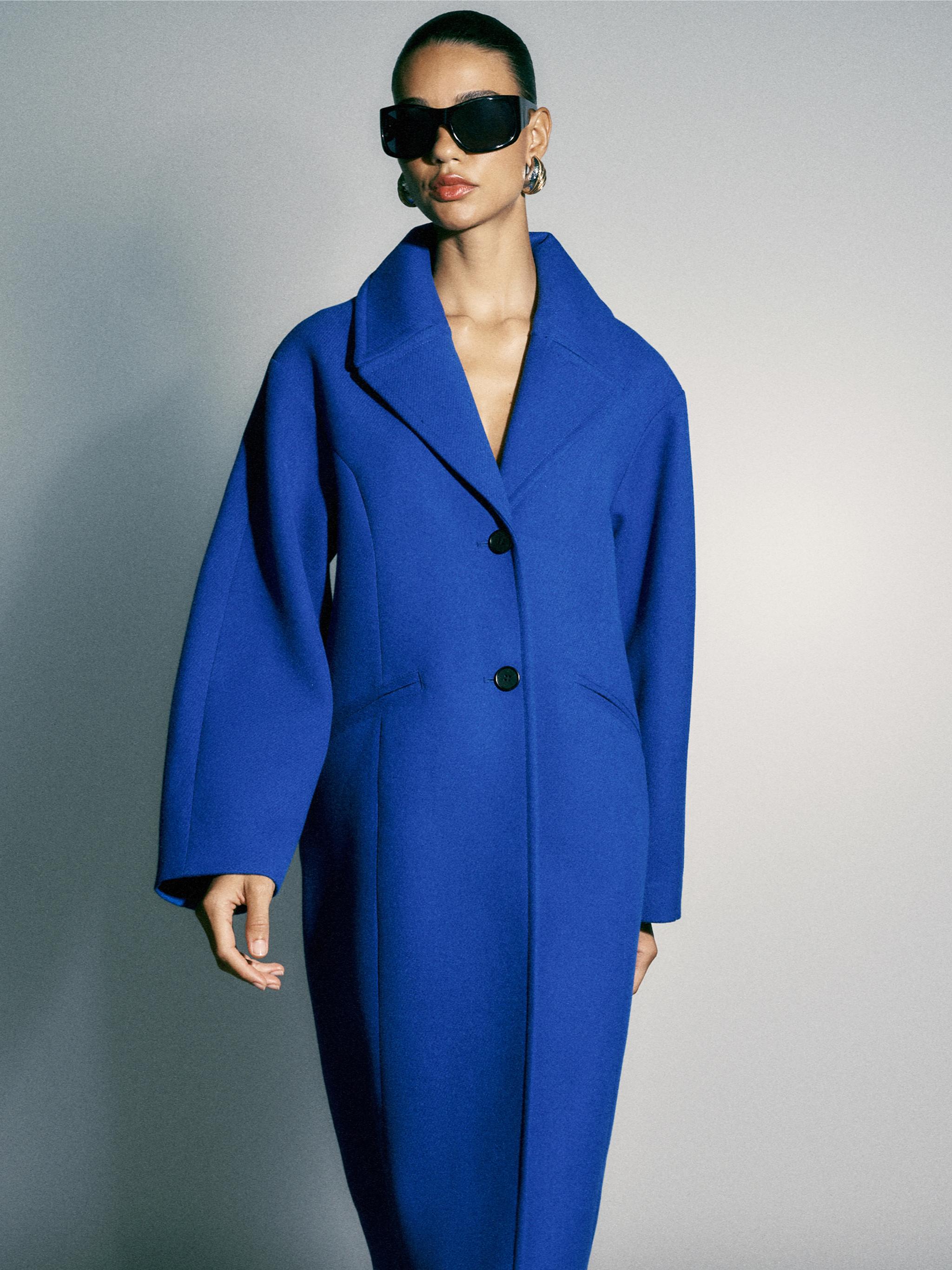 Oversized Dropped Shoulder Coat by Zara