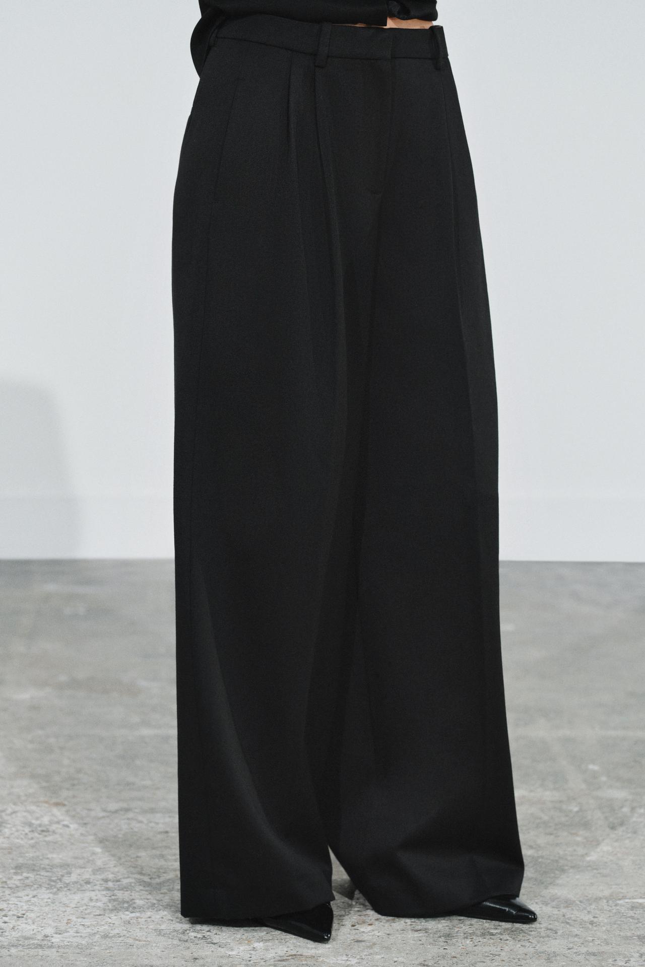 ZW COLLECTION PLEATED PANTS — Black
