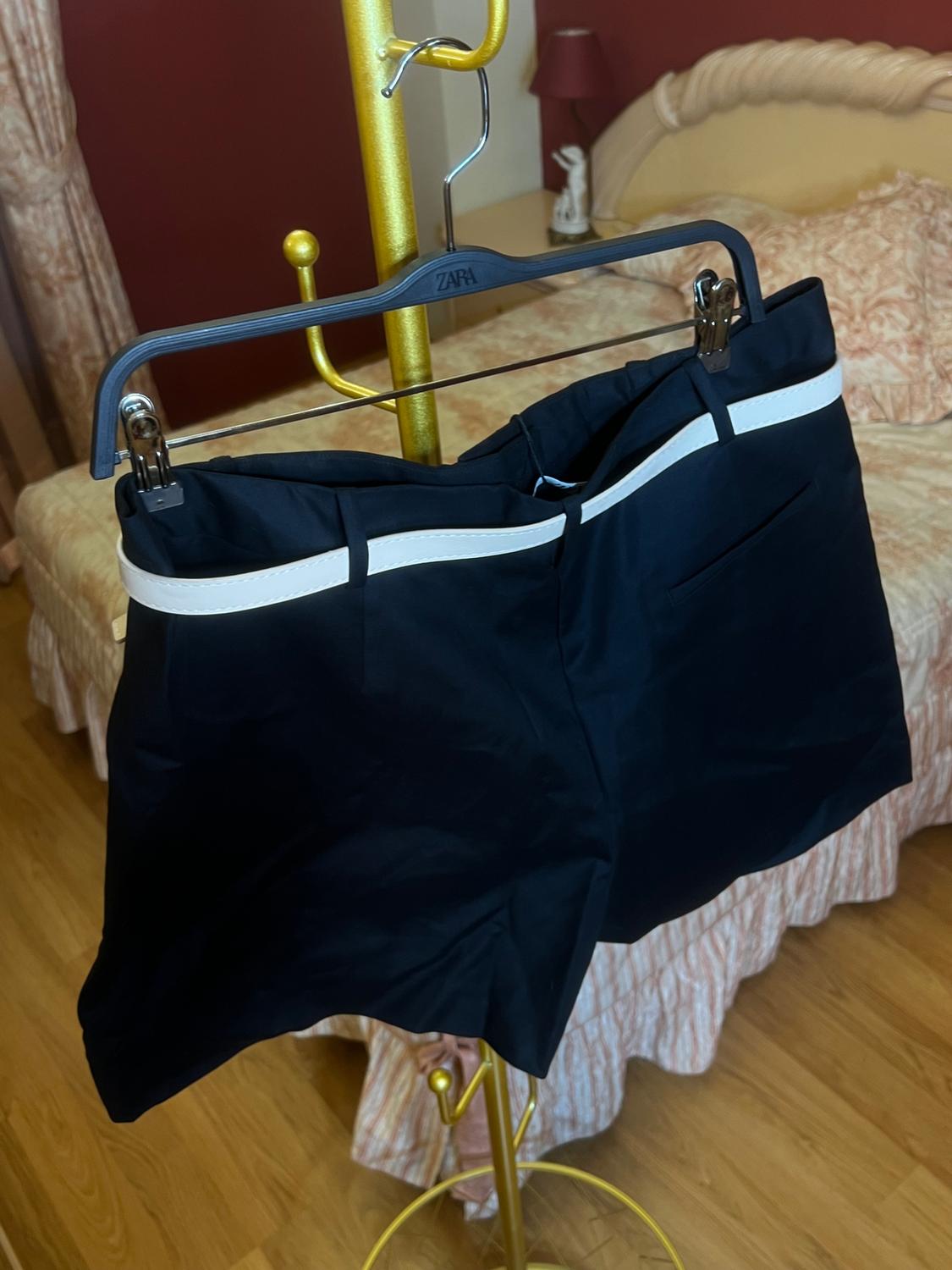 DOUBLE-FABRIC BERMUDA SHORTS WITH BELT - Image 5