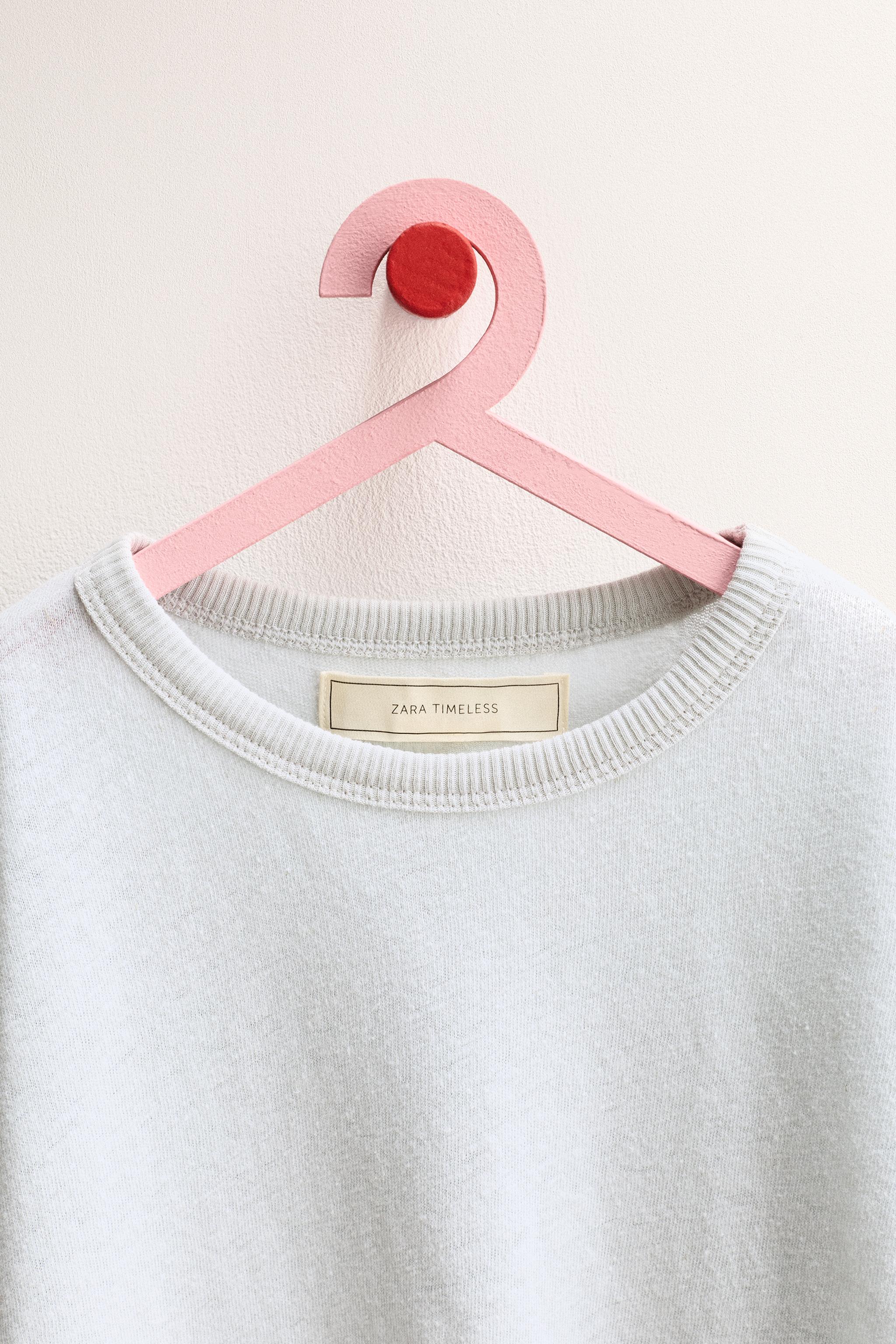 ZARA TIMELESS - PLAIN COTTON LINEN T-SHIRT - Beige | ZARA United 