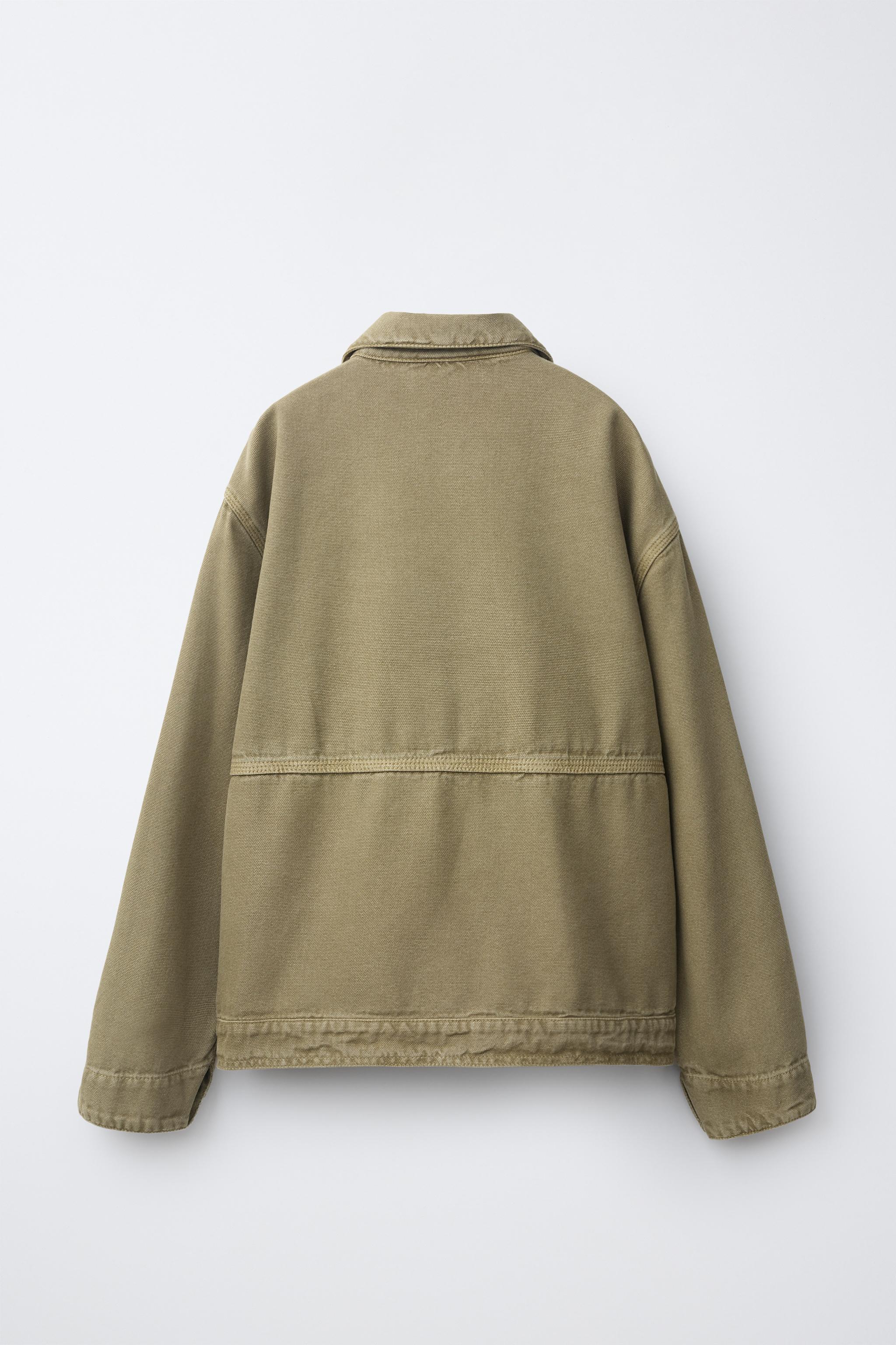 Детские рубашки Zara WASHED EFFECT TWILL OVERSHIRT — фото 2