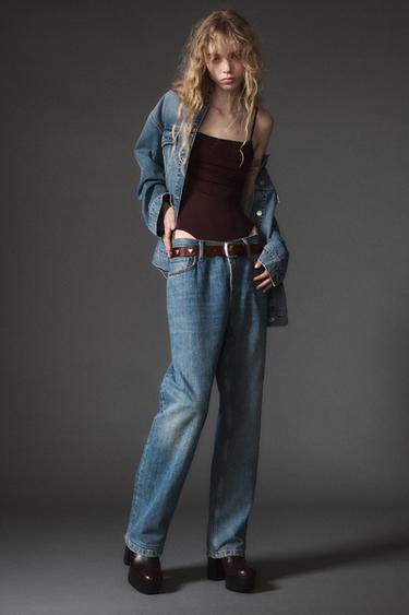 BODY POLIAMIDA DRAPEADO - Burgundy de Zara - Imagen 0