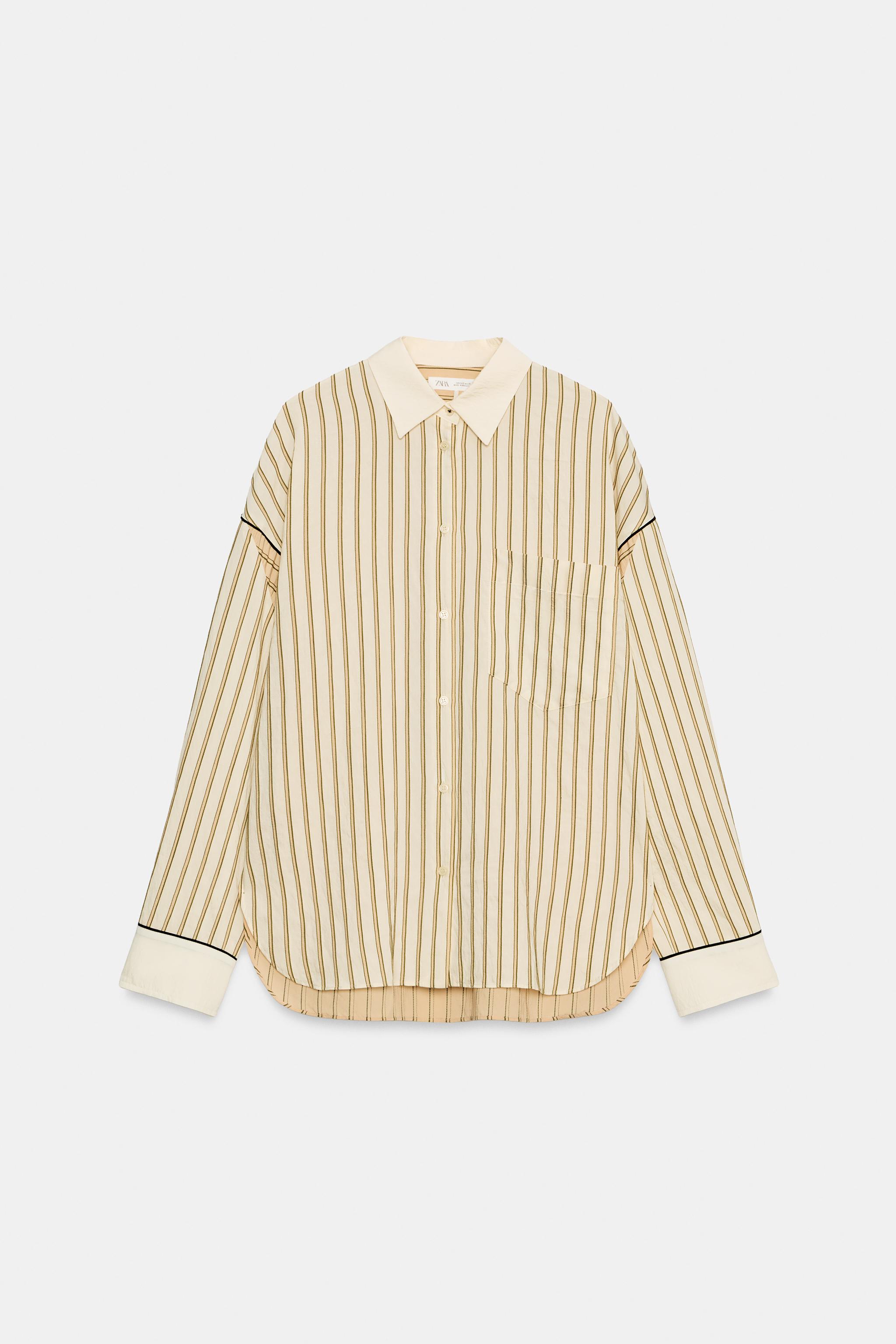 ZW COLLECTION CONTRAST STRIPE SHIRT