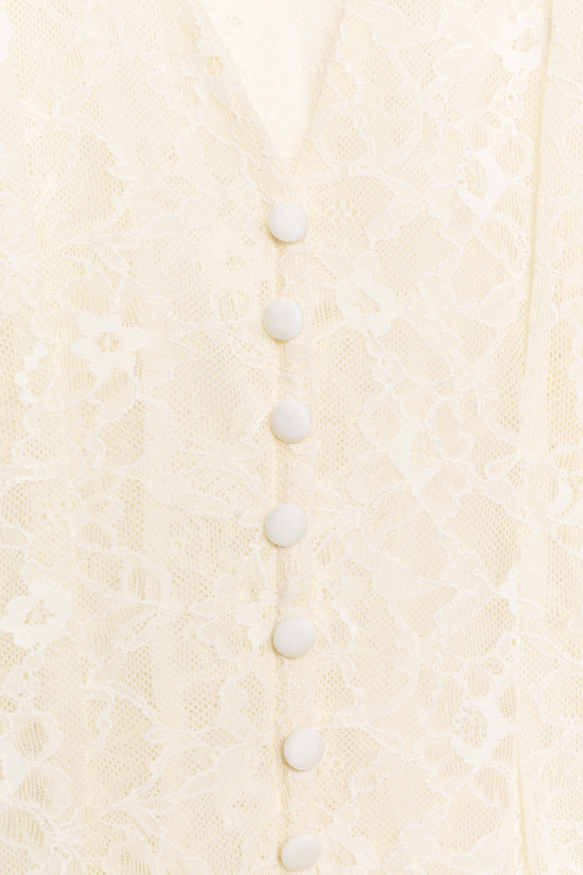 Женские топы Zara LACE BUTTON TOP — фото 9