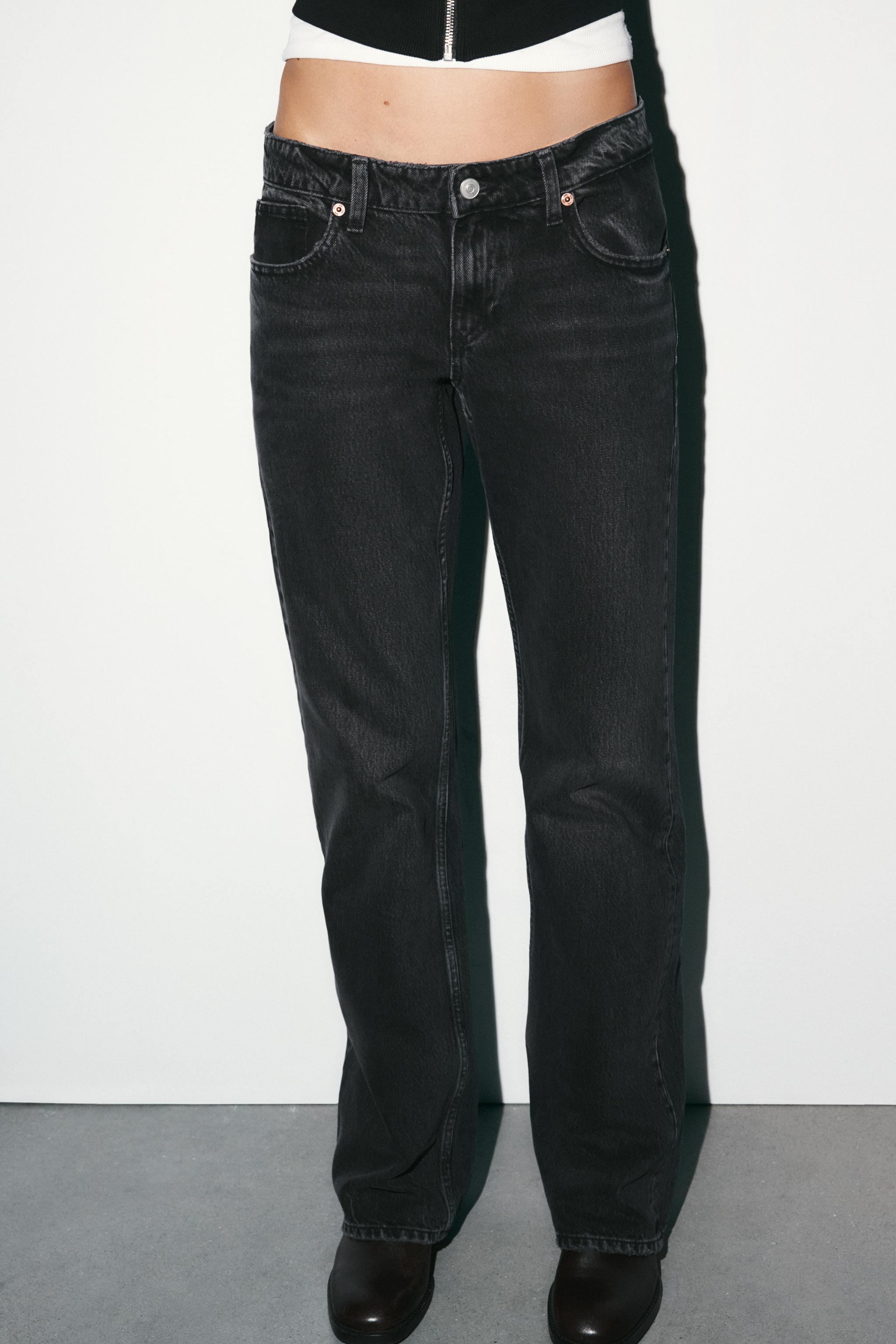 Женские джинсы Zara TRF WIDE LEG LOW RISE JEANS — фото 3