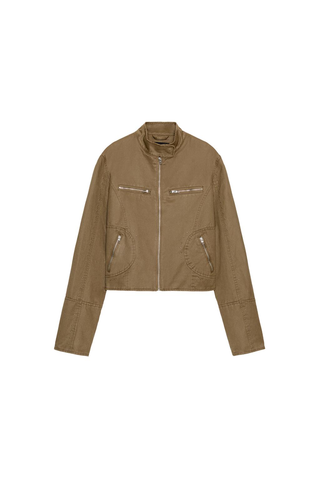 WASHED EFFECT STUDDED JACKET - image 3