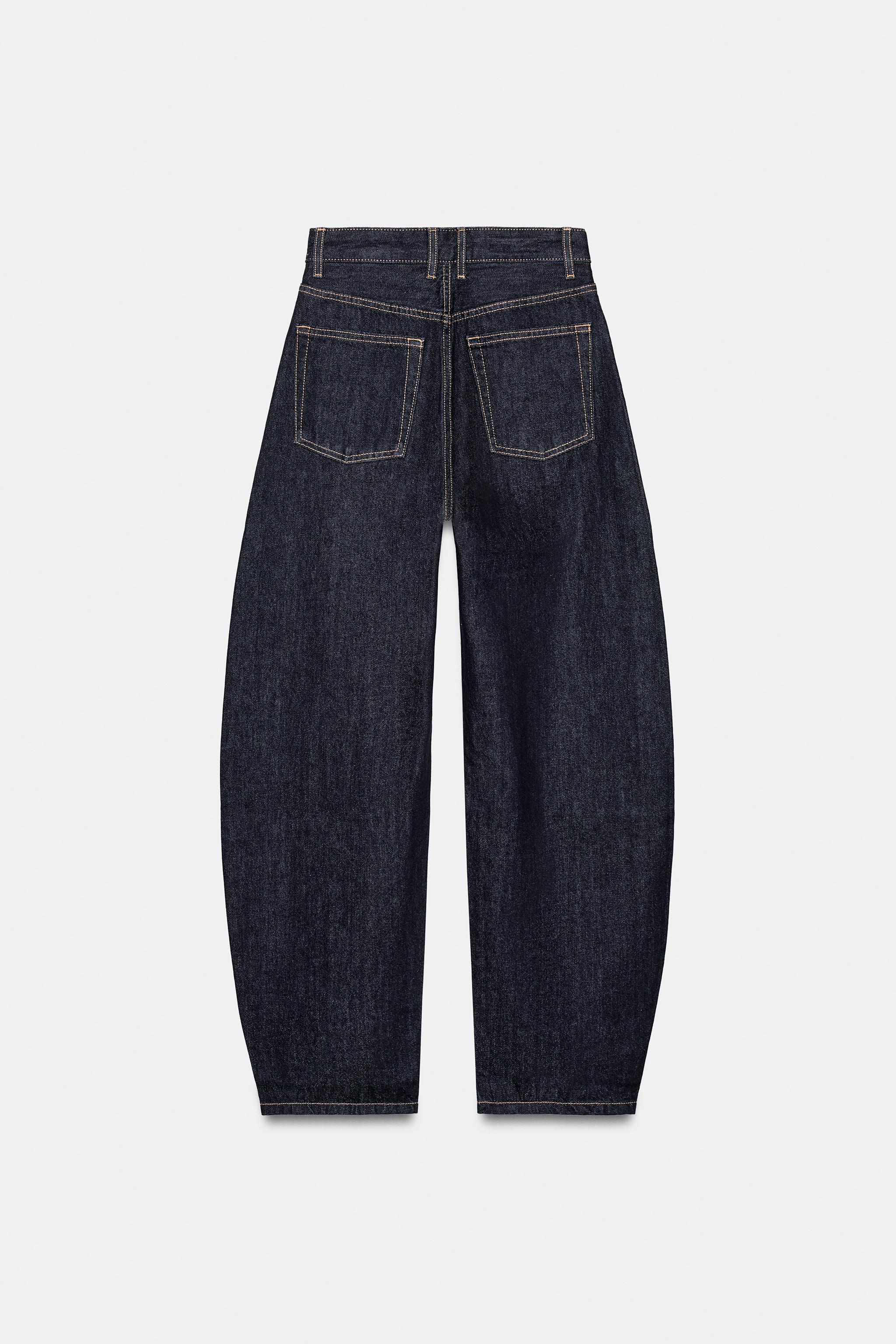 TRF ハイウエストバレルデニムパンツ - ネイビーブルー | ZARA Japan