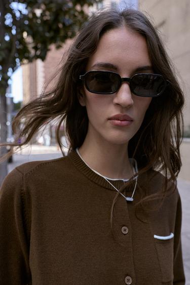 COMBINED KNIT CARDIGAN - Brown by Zara - Image 3