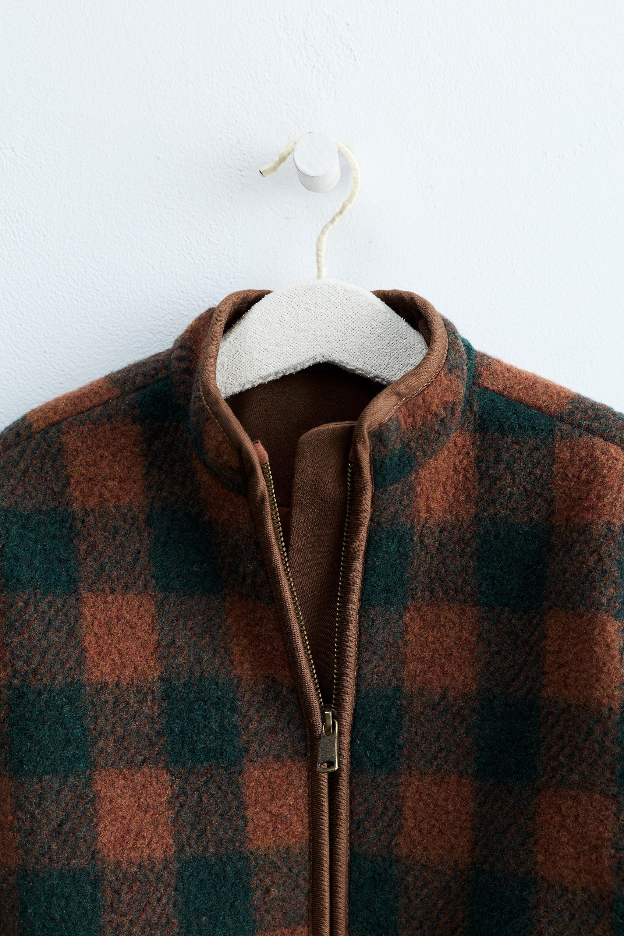 ZARA TIMELESS - WOOL-BLEND PLAID JACKET