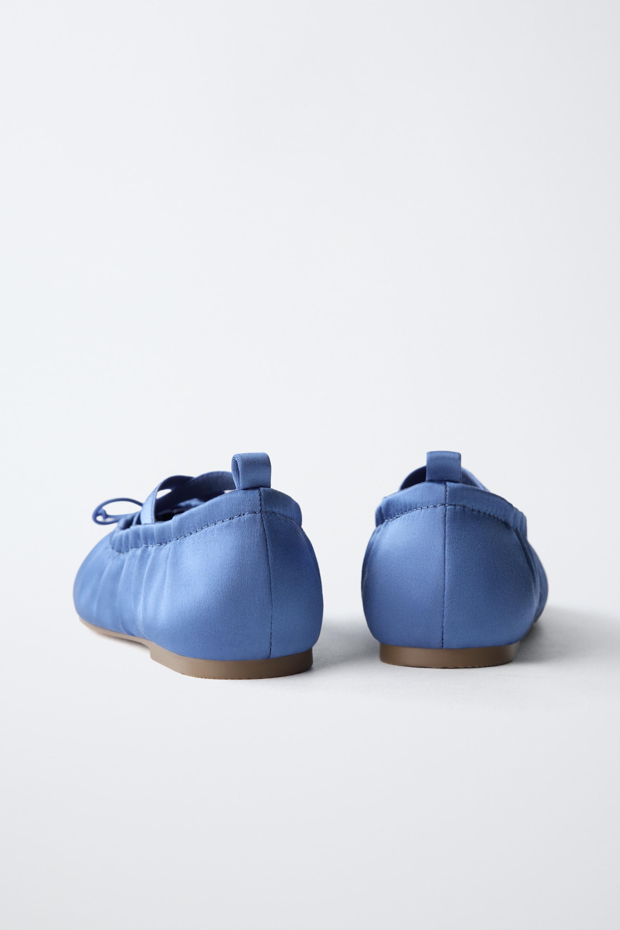 Обувь Zara SATIN-EFFECT BALLET FLATS — фото 6