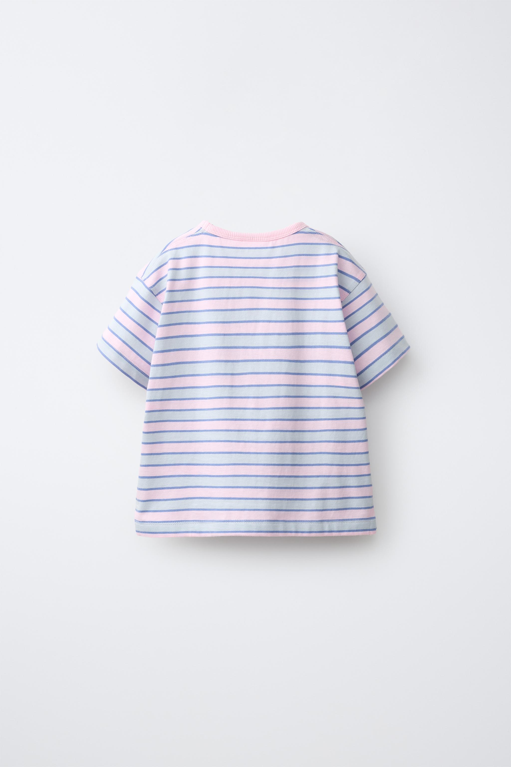 STRIPED T-SHIRT — Pink