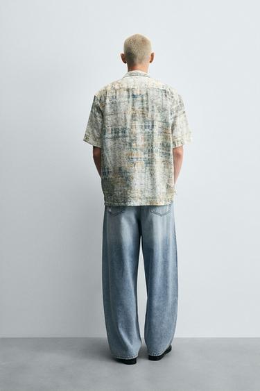 JEANS BAGGY FIT ROTOS - Gris / Azul de Zara