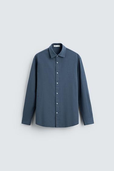 Zara REGULAR FIT SHIRT - Blue