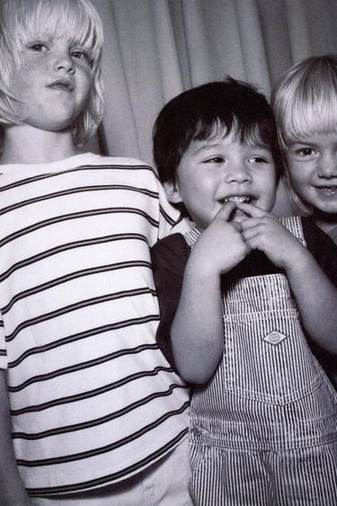 КОРОТКИЙ КОМБИНЕЗОН В ПОЛОСКУ — Синий/Белый от Zara