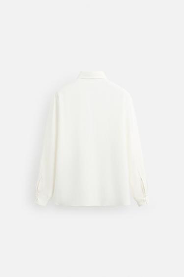 LIMITED EDITION FLOWING SHIRT - Oyster-white by Zara - Image 3