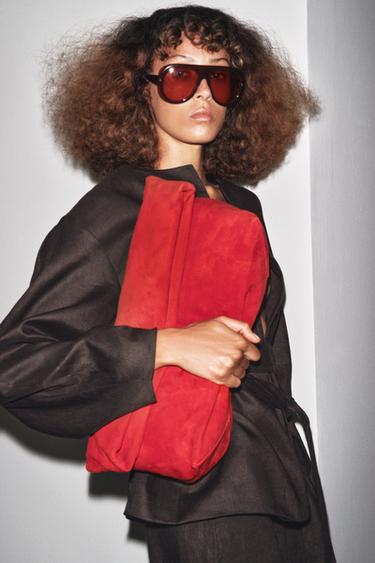 ZW COLLECTION LINEN BELTED KIMONO - Brown by Zara - Image 2
