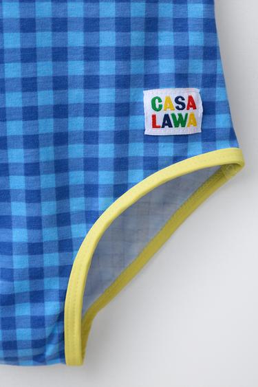 2-6 ANS/ MAILLOT DE BAIN À CARREAUX CASA LAWA X ZARA KIDS - Bleu de Zara - Image 3