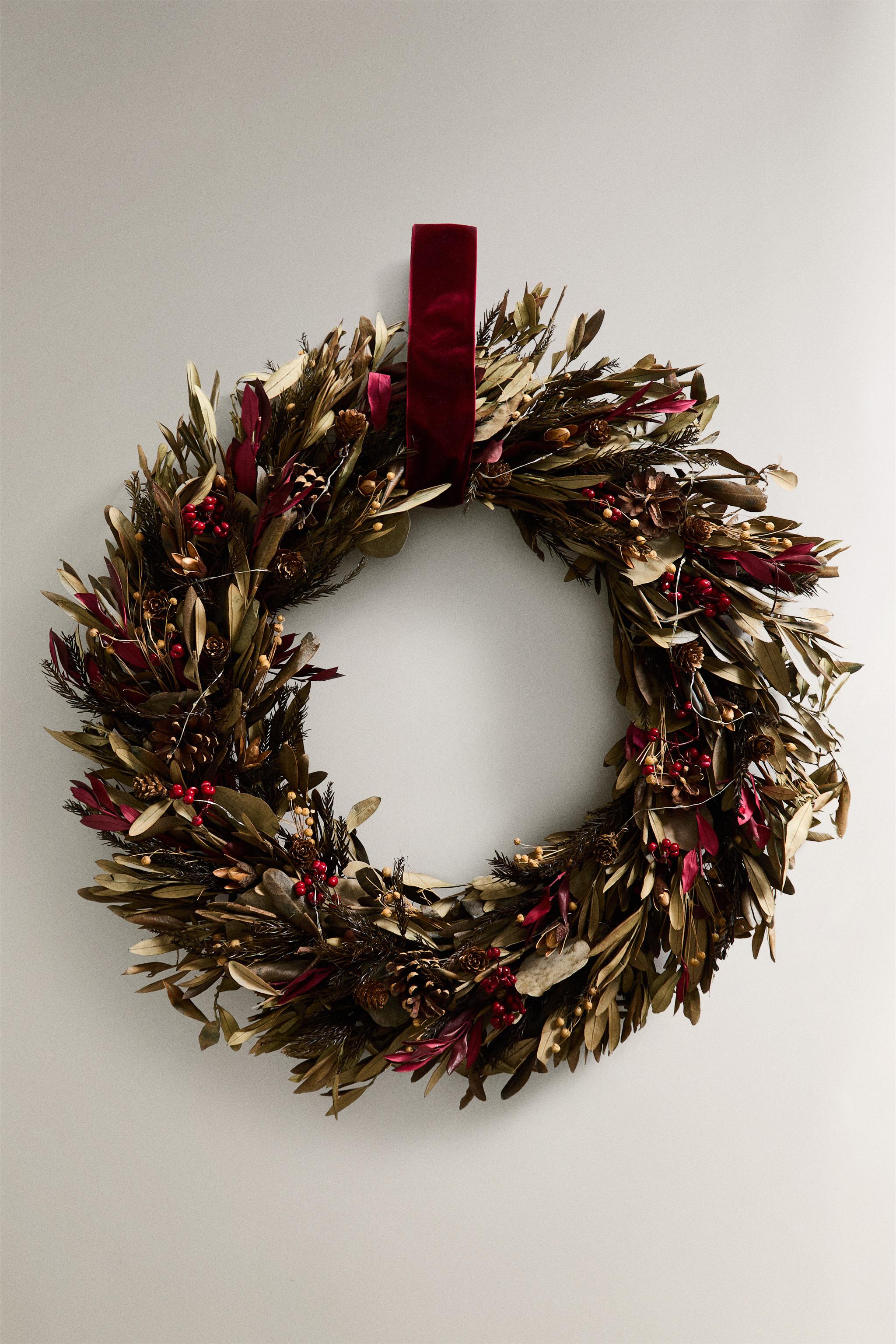 CHRISTMAS WREATH ORNAMENT OLIVE LEAF CHRISTMAS (23.6")