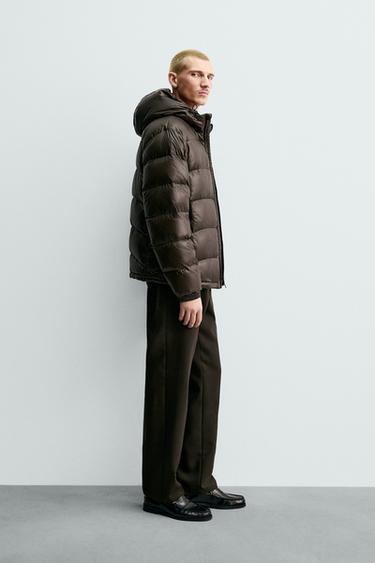 BLOUSON REMBOURRÉ 80% DUVET - 20% PLUME DÉPERLANT ORIGINS - Chocolat de Zara - Image 3