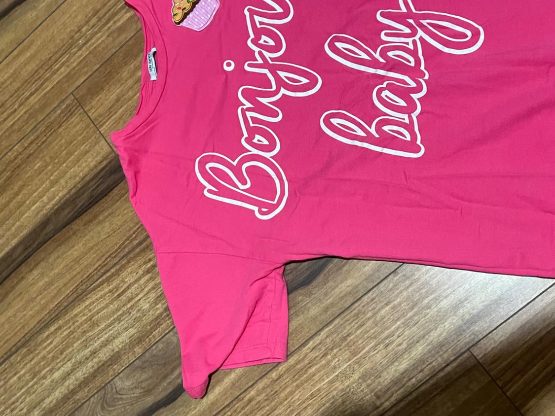 PINK TSHIRT STYLE DRESS - Image 2