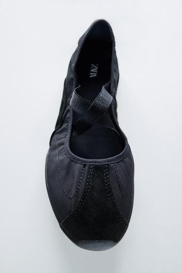 BAILARINA DEPORTIVA TIRAS ELÁSTICAS - Negro de Zara