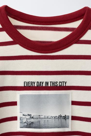 T-SHIRT À RAYURES VILLE A CORUÑA - rayures de Zara - Image 2