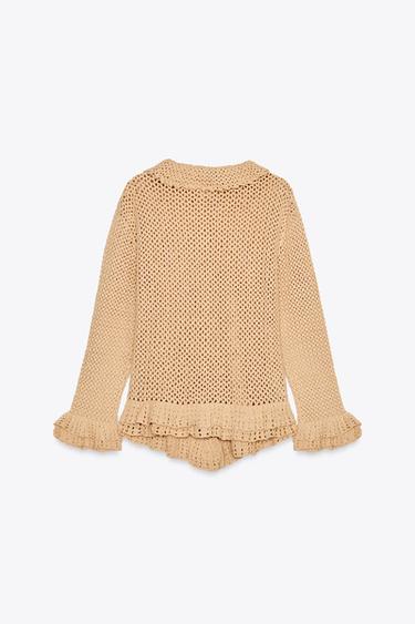 TOP EN MAILLE CROCHET - Sable de Zara - Image 7