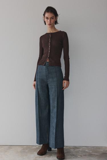 CHAQUETA HILO METALIZADO - Marrón claro de Zara