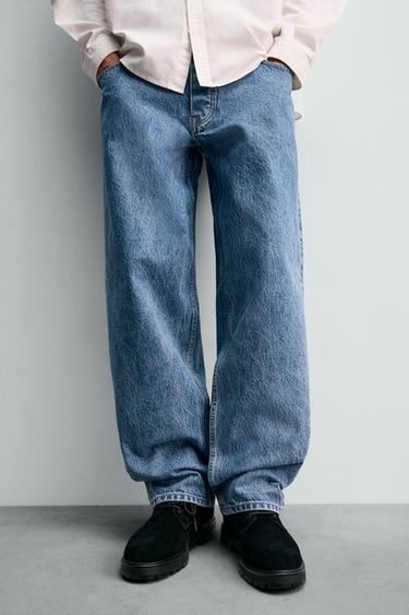 Zara LOOSE TAPERED FIT JEANS CHAMPION ® X ZARA - Mid-blue
