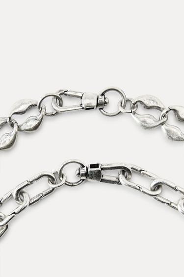 SAUTOIR CORNE MÉTALLIQUE - Argent Mat de Zara - Image 4