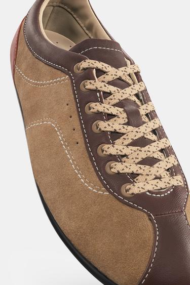 TENNIS EN CUIR HARRY LAMBERT FOR ZARA x DISNEY - Marron de Zara - Image 6