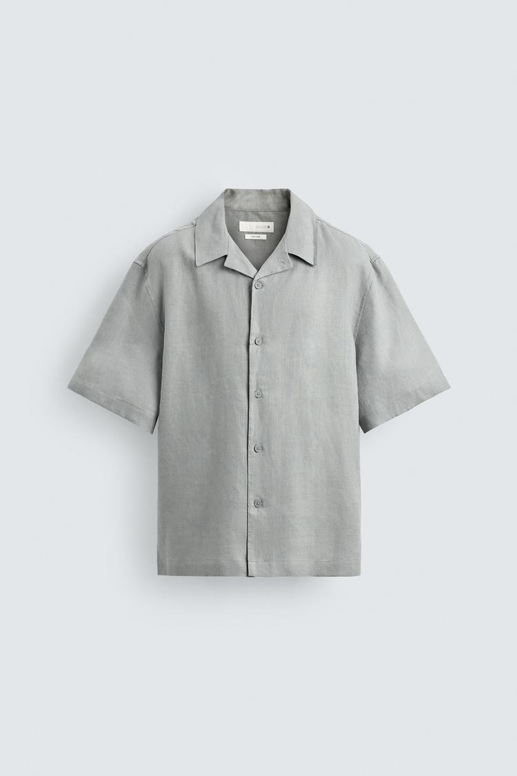 ZARA RELAXED FIT 100% LINEN SHIRT