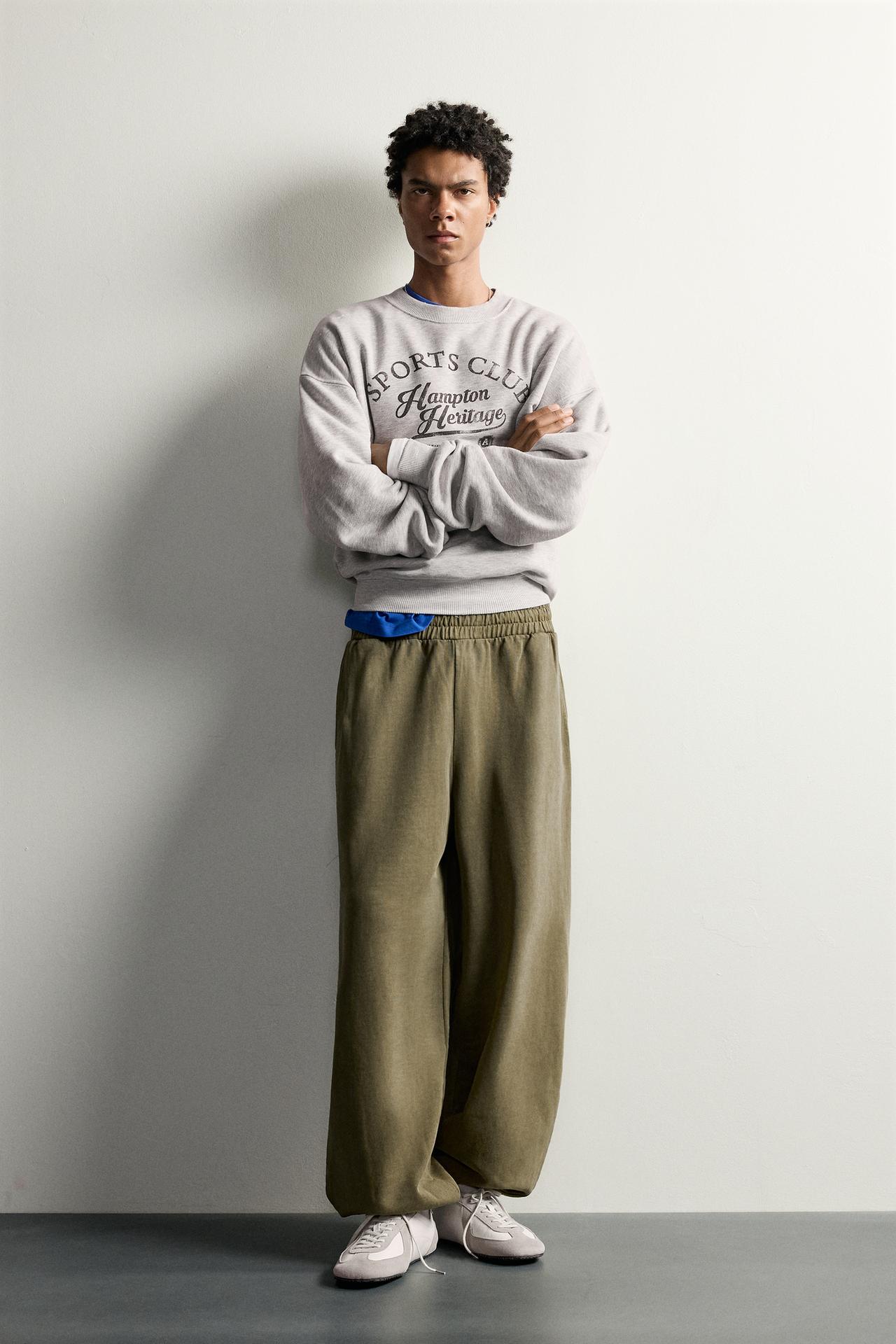 JOGGER BALLOON  FIT TROUSERS — Khaki
