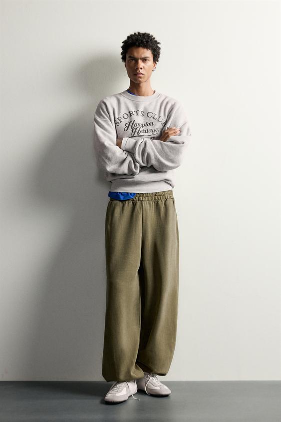 PANTALÓN JOGGER BALLOON FIT - Khaki de Zara - Imagen 0