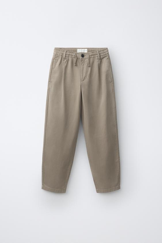 PANTALÓN CHINO - Visón oscuro de Zara - Imagen 0