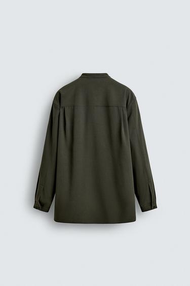 MULTI-POSITION FLOWING SHIRT - Khaki by Zara - Image 8