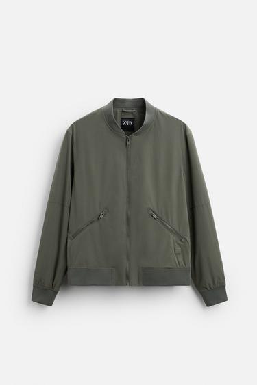 CAZADORA BOMBER LIGERA - Khaki claro de Zara