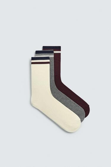 3-PACK OF SOCKS WITH STRIPE - various by Zara