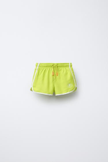 2-6 YEARS/ PALM TREE SWIM SHORTS - Fluorescent lime by Zara