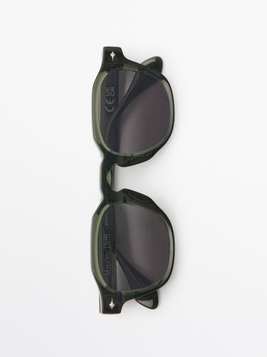 Zara Geometric sunglasses - Green