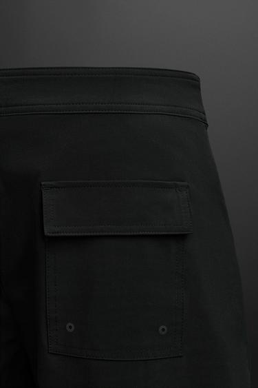 SURF BOARD SHORTS WITH POCKET - Black by Zara - Image 3