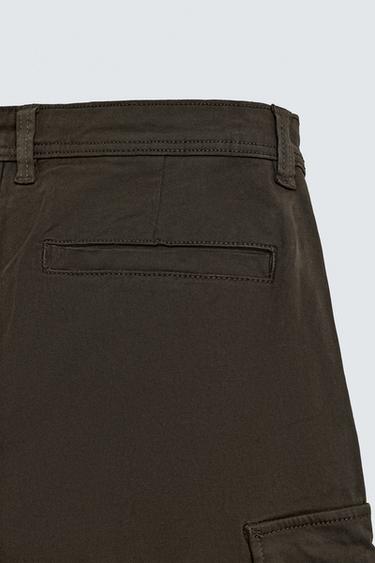 Zara RELAXED FIT CARGO PANTS - Brown